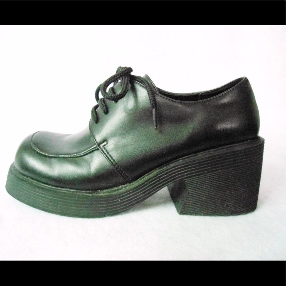 Esprit Black Platform Oxford Size 7